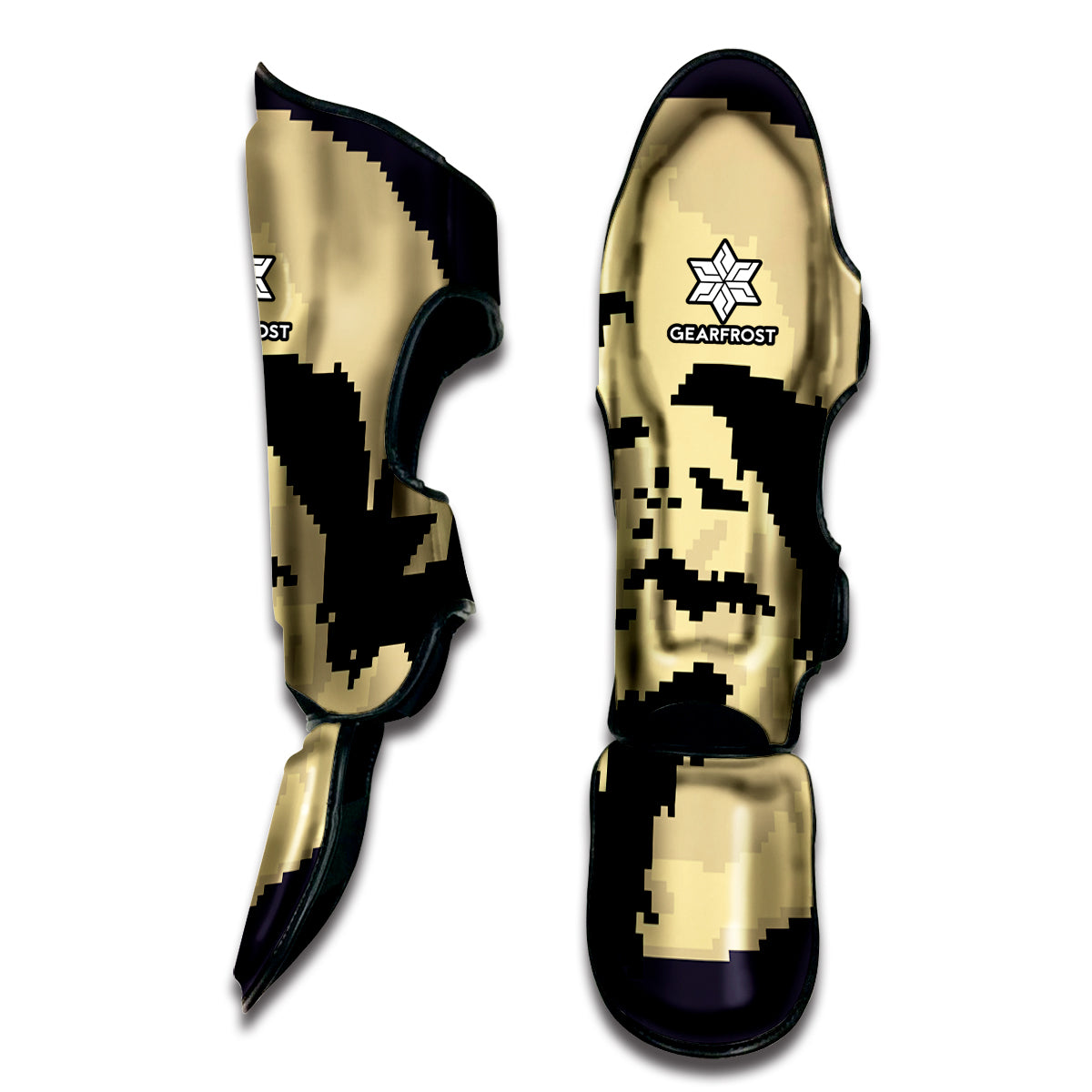 8-Bit Pixel Halloween Bat Print Muay Thai Shin Guard