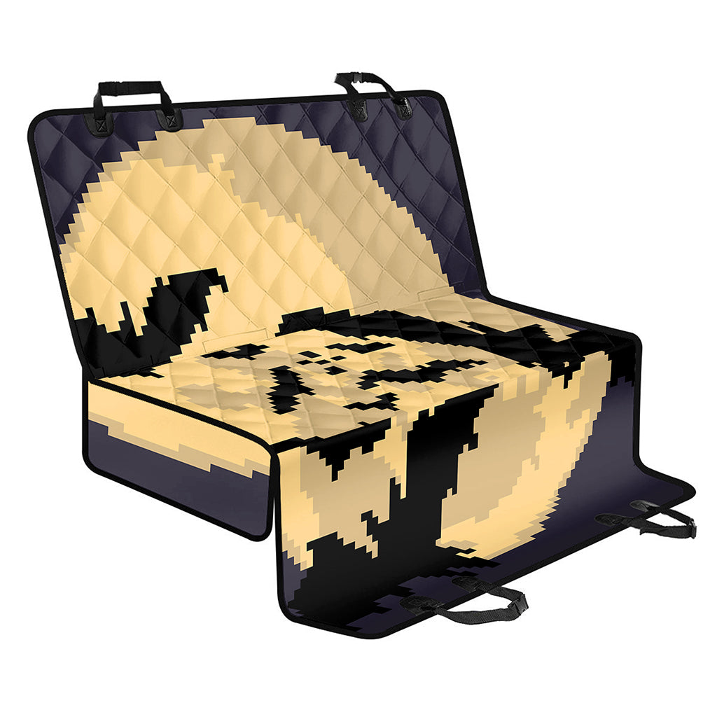 8-Bit Pixel Halloween Bat Print Pet Car Back Seat Cover