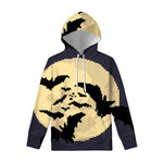 8-Bit Pixel Halloween Bat Print Pullover Hoodie