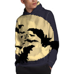 8-Bit Pixel Halloween Bat Print Pullover Hoodie