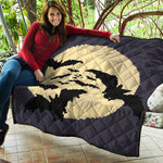 8-Bit Pixel Halloween Bat Print Quilt