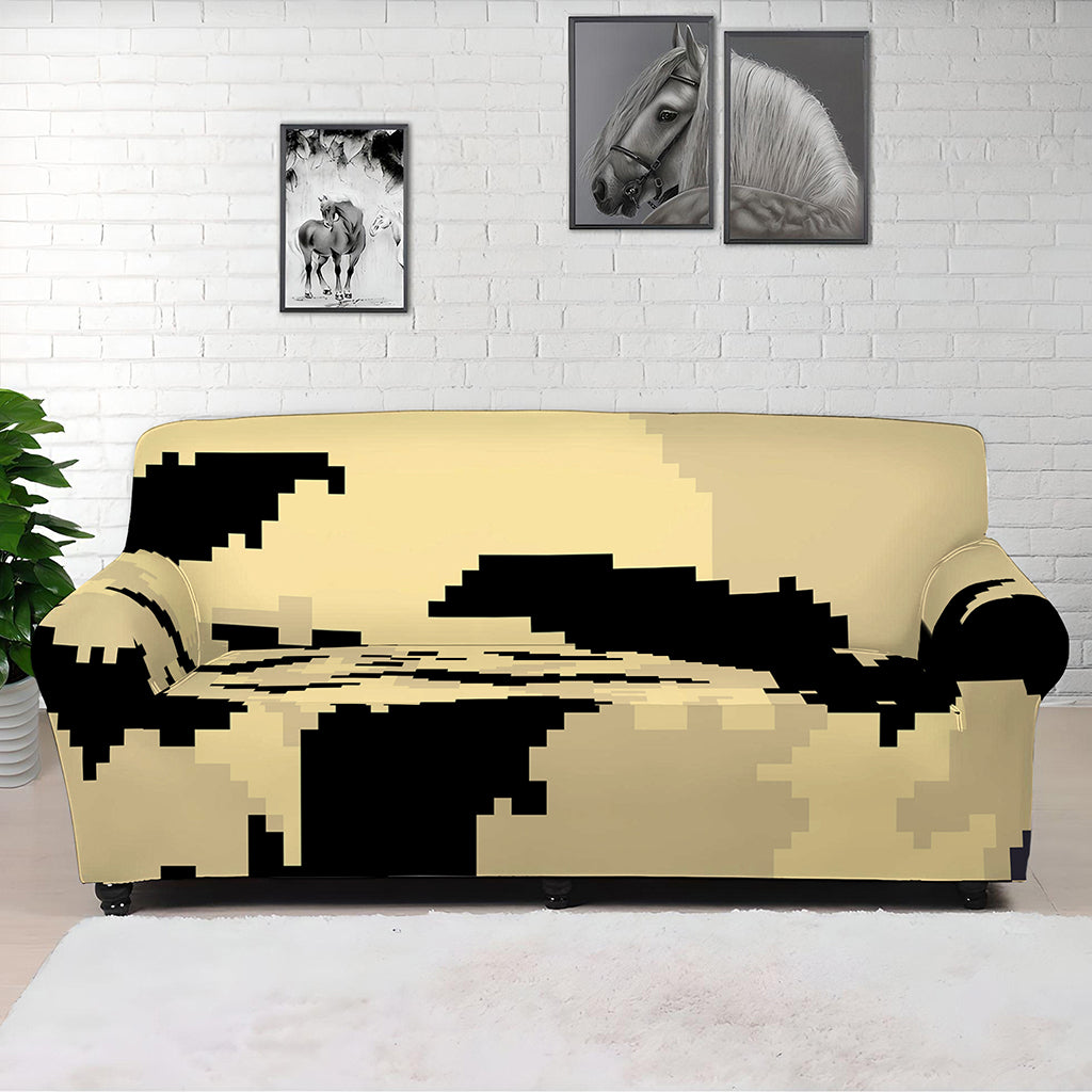 8-Bit Pixel Halloween Bat Print Sofa Cover