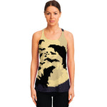 8-Bit Pixel Halloween Bat Print Women's Racerback Tank Top