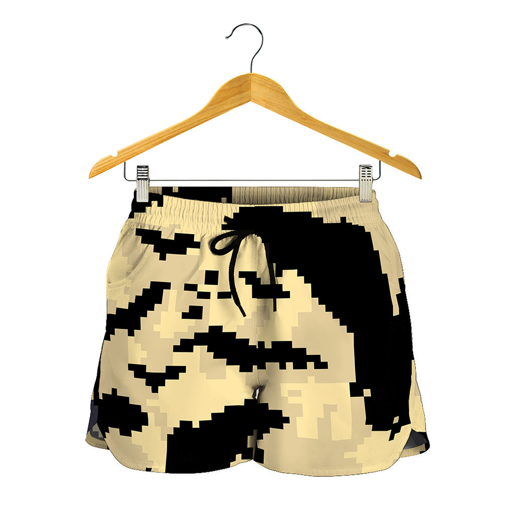 8-Bit Pixel Halloween Bat Print Women's Shorts