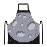 8-Bit Pixel Moon Print Apron