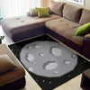 8-Bit Pixel Moon Print Area Rug