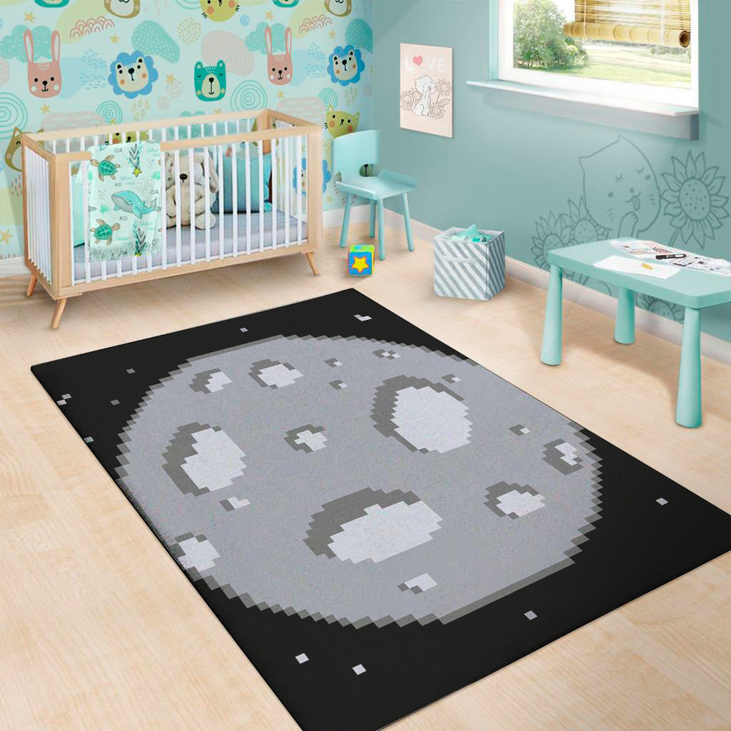 8-Bit Pixel Moon Print Floor Mat – GearFrost