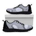 8-Bit Pixel Moon Print Black Running Shoes