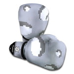 8-Bit Pixel Moon Print Boxing Gloves