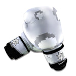 8-Bit Pixel Moon Print Boxing Gloves