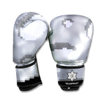 8-Bit Pixel Moon Print Boxing Gloves