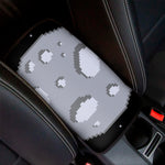 8-Bit Pixel Moon Print Car Center Console Cover