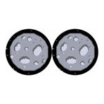 8-Bit Pixel Moon Print Car Coasters