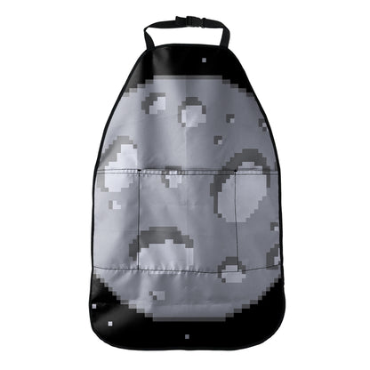 8-Bit Pixel Moon Print Car Seat Organizers