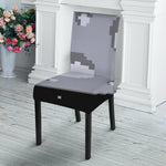 8-Bit Pixel Moon Print Dining Chair Slipcover