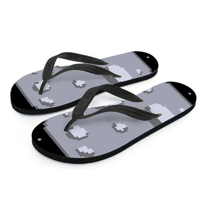 8-Bit Pixel Moon Print Flip Flops