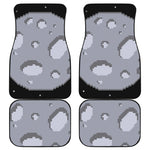 8-Bit Pixel Moon Print Front and Back Car Floor Mats