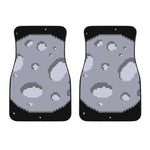 8-Bit Pixel Moon Print Front Car Floor Mats