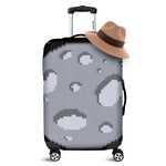 8-Bit Pixel Moon Print Luggage Cover