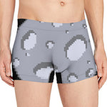 8-Bit Pixel Moon Print Men's Boxer Briefs