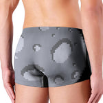 8-Bit Pixel Moon Print Men's Boxer Briefs
