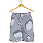8-Bit Pixel Moon Print Men's Shorts