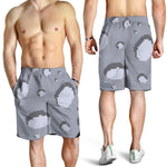 8-Bit Pixel Moon Print Men's Shorts