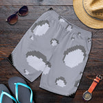 8-Bit Pixel Moon Print Men's Shorts