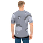 8-Bit Pixel Moon Print Men's T-Shirt
