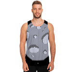 8-Bit Pixel Moon Print Men's Tank Top