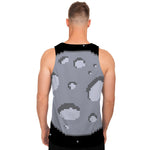 8-Bit Pixel Moon Print Men's Tank Top