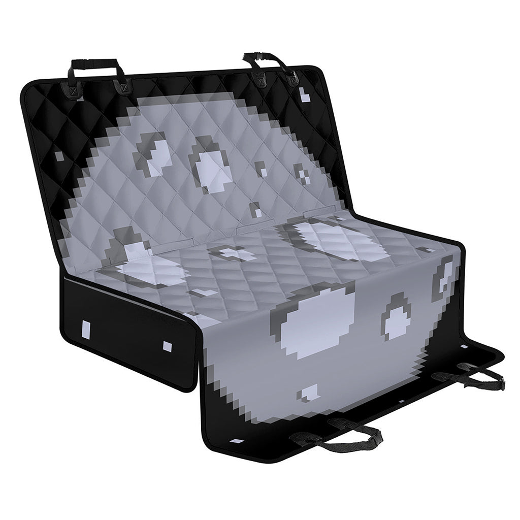 8-Bit Pixel Moon Print Pet Car Back Seat Cover
