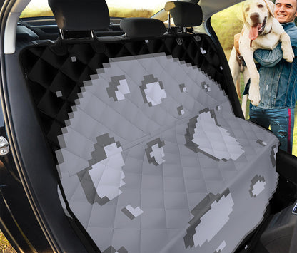 8-Bit Pixel Moon Print Pet Car Back Seat Cover