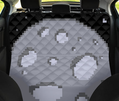 8-Bit Pixel Moon Print Pet Car Back Seat Cover