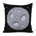 8-Bit Pixel Moon Print Pillow Cover