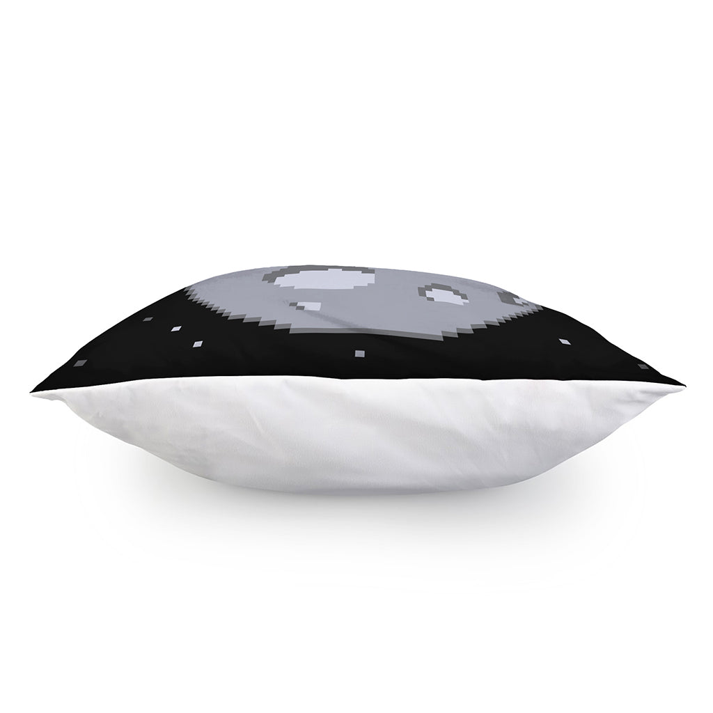 8-Bit Pixel Moon Print Pillow Cover