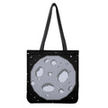 8-Bit Pixel Moon Print Tote Bag