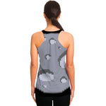 8-Bit Pixel Moon Print Women's Racerback Tank Top