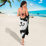 8-Bit Pixel Panda Print Beach Sarong Wrap