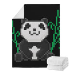 8-Bit Pixel Panda Print Blanket