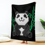 8-Bit Pixel Panda Print Blanket