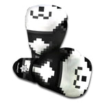 8-Bit Pixel Panda Print Boxing Gloves