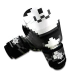 8-Bit Pixel Panda Print Boxing Gloves