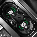 8-Bit Pixel Panda Print Car Coasters