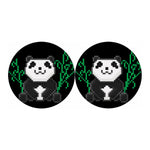 8-Bit Pixel Panda Print Car Coasters