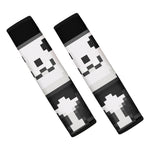 8-Bit Pixel Panda Print Car Seat Belt Covers