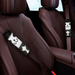 8-Bit Pixel Panda Print Car Seat Belt Covers