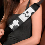 8-Bit Pixel Panda Print Car Seat Belt Covers