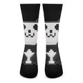 8-Bit Pixel Panda Print Crew Socks