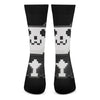 8-Bit Pixel Panda Print Crew Socks